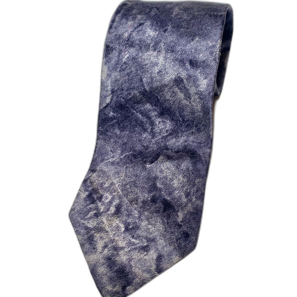 Vintage Don Loper of California 100% Silk Tie 1960's Blue Grey XLNT Men’s EUC